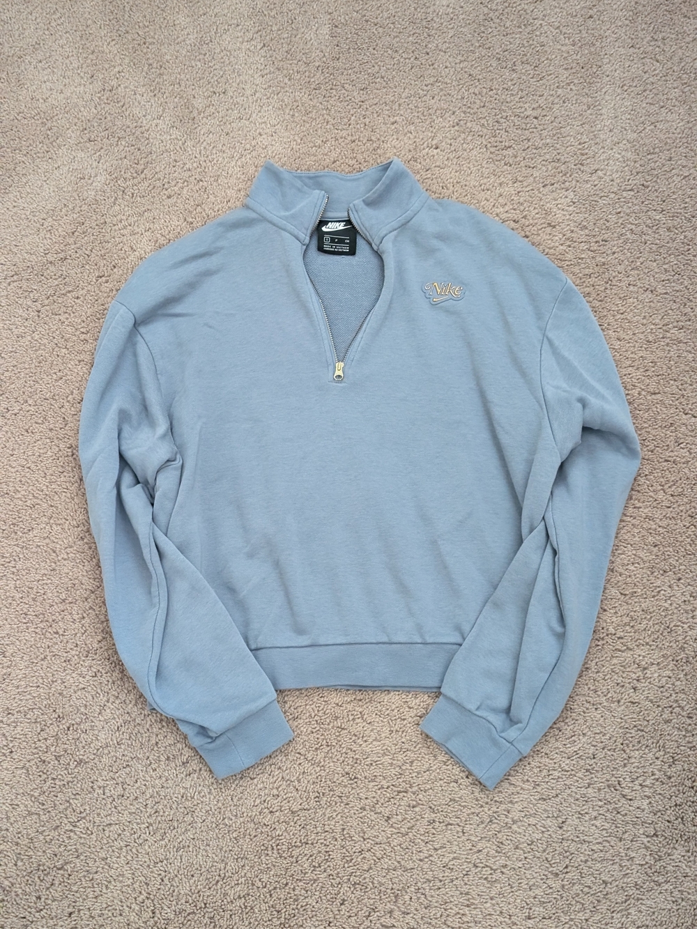 Nike Pale Blue Half-Zip Pullover